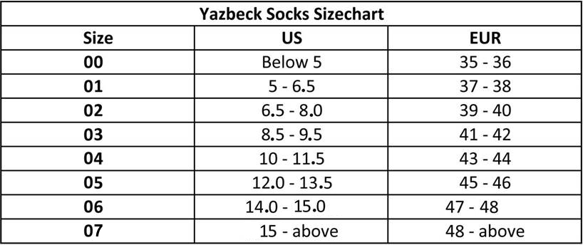 Sock Size Chart